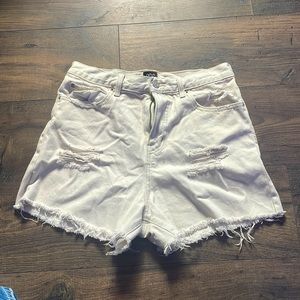 White high rise BDG jean shorts